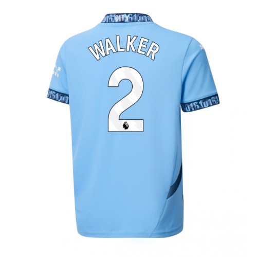 Fotballdrakt Herre Manchester City Kyle Walker #2 Hjemmedrakt 2024-25 Kortermet